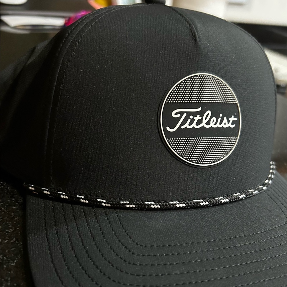 Titleist Black and White Logo Golf Cap